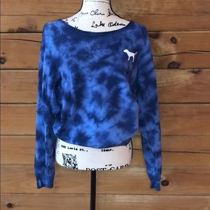 blue printed sweat shirt